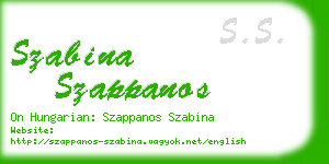 szabina szappanos business card